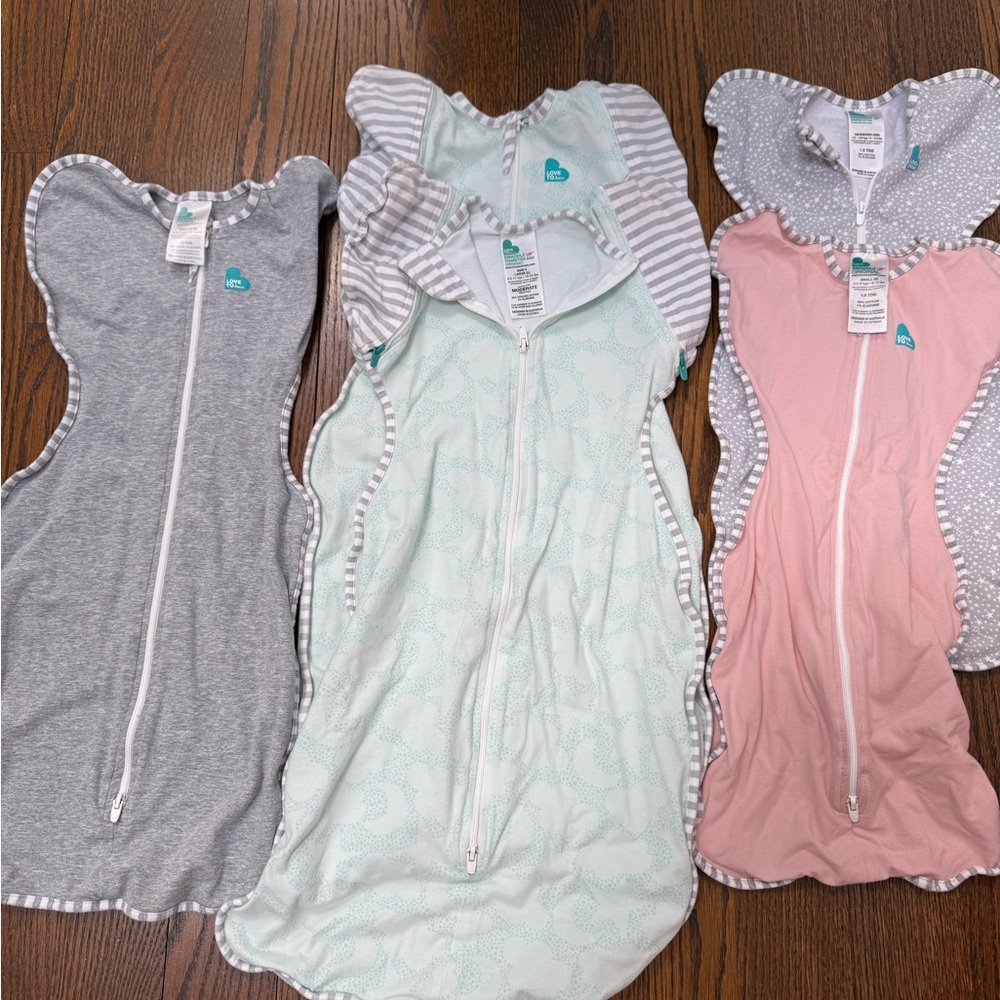 Love to Dream 3-Pack Swaddle Set in Gray, Mint & Pink